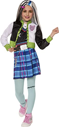InSpirit Designs Monster High Kids Frankie Stein Costume | Officially Licensed | Kids sizing available in S-XL | Green dress with matching accessories, Medium
