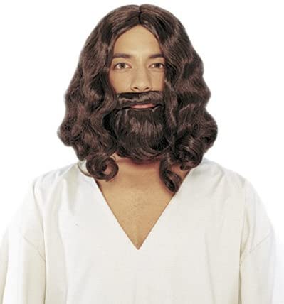 Biblical Wig and Beard in Brown