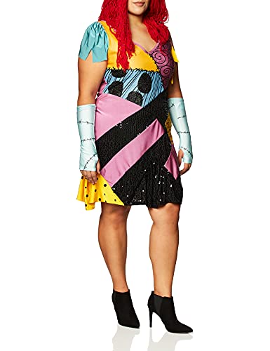 Disguise Tim Burtons The Nightmare Before Christmas Sally Glam Adult Costume,Yellow/Black/Purple,X-Large/18-20
