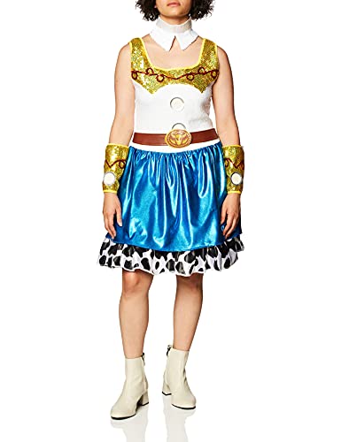 Disguise Disney Pixar Toy Story Jessie Glam Womens Adult Costume, Blue/White/Yellow/Black, Large/12-14