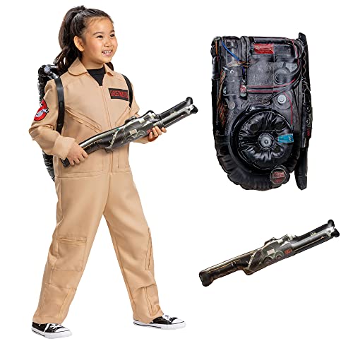 Disguise Ghostbusters Costume for Kids, Official Ghostbusters Classic Jumpsuit with Proton Pack Accessory, Child Size Medium (7-8)
