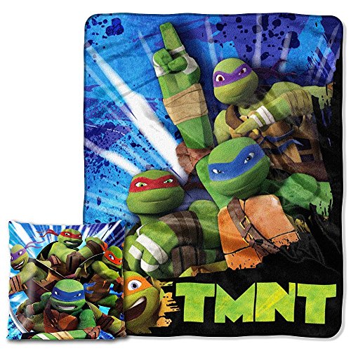 Northwest Company Nickelodeon's Teenage Mutant Ninja Turtles "Turtle Fever" Pillow & Throw Set - B.E.D. Memory Foam Pillow 144 / 1
