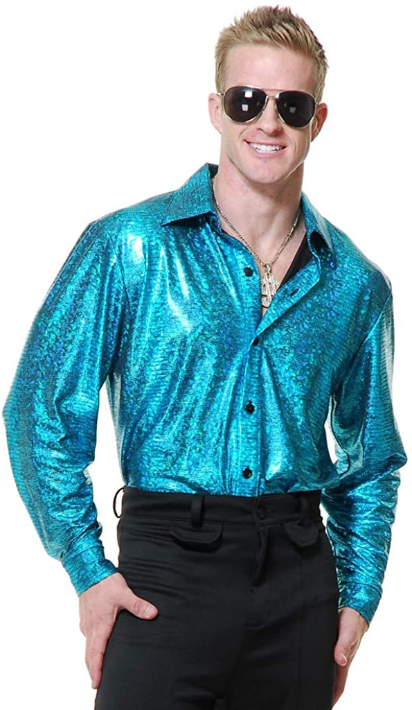 Adult Purple Crocodile Skin Disco Shirt