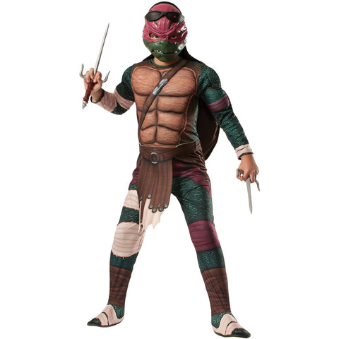 Rubies Teenage Mutant Ninja Turtles Deluxe Muscle-Chest Raphael Costume, Medium