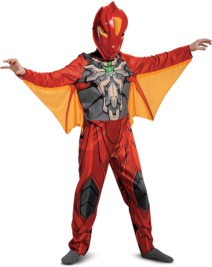 Bakugan Dragonoid Costume, Kids Show Inspired Character Outfit for Kids, Classic Child Size Medium (7-8)