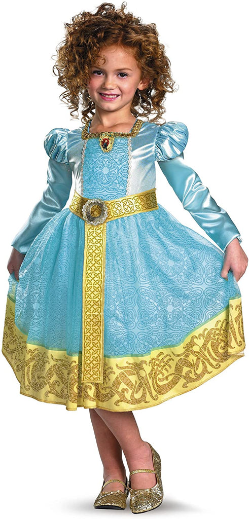 Brave Merida Deluxe Costume, Auqa/Gold, Small