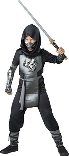Fun World InCharacter Combat Ninja Costume, Black/Gray, X-Large
