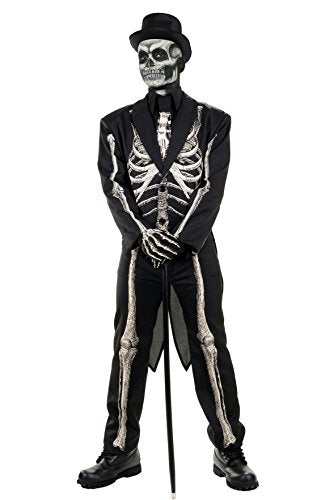 Underwraps Men’s Costumes Bone Chillin Skeleton Costume Tuxedo - Teen (14 -16)