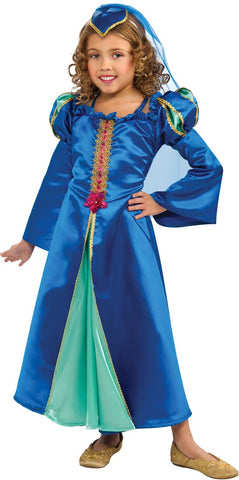 Renaissance Princess Costume, Blue, Medium