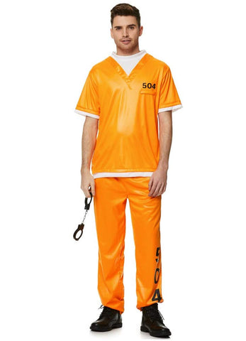 Hard Time Murder Row Inmate Prisoner Men's Costume Medium 38-40 - Men's Medium (38-40)
