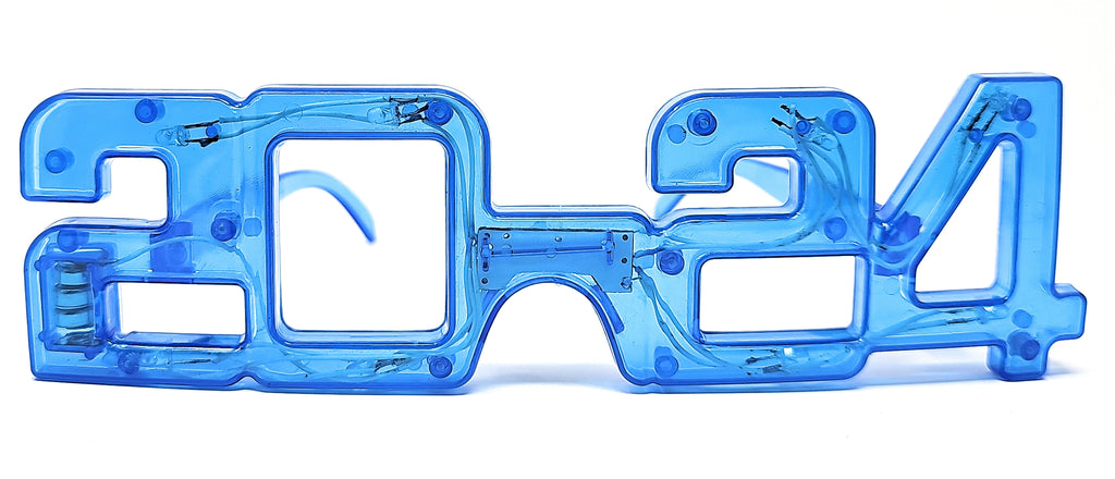 Happy New Year Light up LED 2024 Party Glasses - 12 pack Assorted Colors