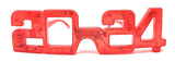 Happy New Year Light up LED 2024 Party Glasses - 12 pack Assorted Colors