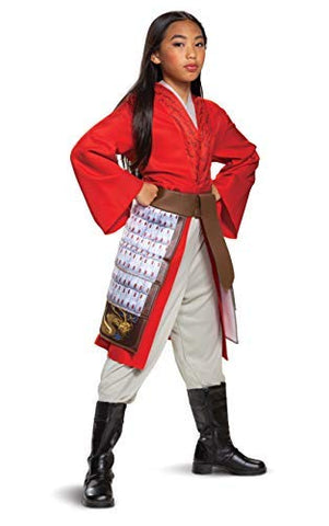 Disney Mulan Hero Dress Deluxe Girls Costume, Comma%, Red% Comma, Small (4-6x) [parallel import goods]