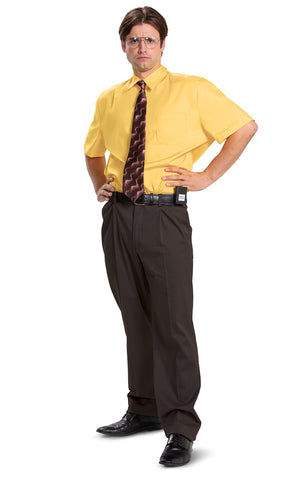 Disguise Men's Dwight Schrute, Official The Office Costume Accessories for Adults, Multicolored, Extra Large (50-52) - Large (42-46)