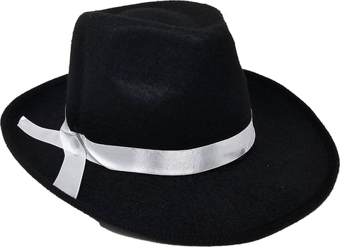 Black Gangster Hat - Fedora