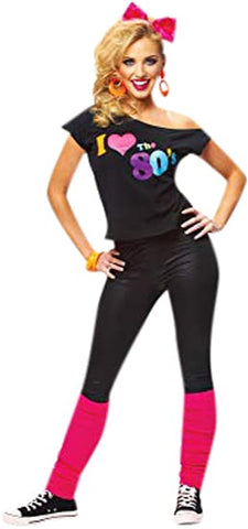 Costume Culture womens Love the 80's T-shirt Adult Sized Costumes, Black, 2 Plus - Black #2 / 2X Extra Large #3