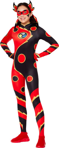 InSpirit Designs Kids Miraculous Ladybug DragonBug Costume | Officially Licensed | Miraculous: Tales of Ladybug and Cat Noir | Dragon Miraculous | Kids Marinette Dupain-Cheng Outfit, Medium - Medium