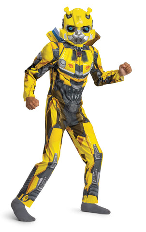 Disguise Bumblebee Muscle Costume for Kids, Official Transformers Rise of the Beasts Padded Costume and Mask, Size (4-6) - Medium (7-8) #0