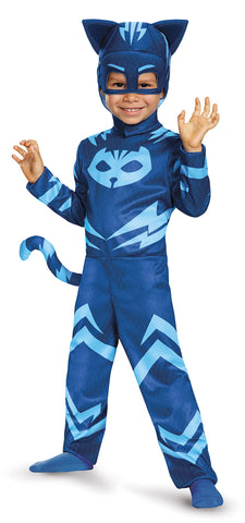 Catboy Classic Toddler PJ Masks Costume, Large/4-6 - Blue / Medium (3T-4T)