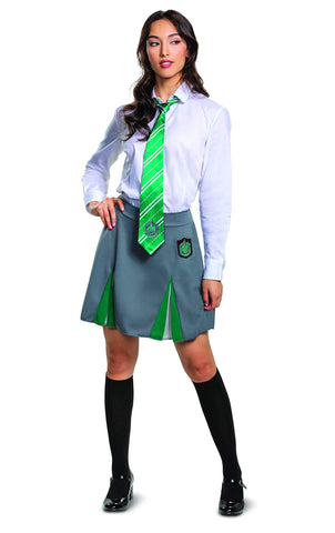 Disguise Women's Slytherin Skirt, Official Harry Potter Wizarding World House Themed Dress Bottom, Gray & Green, XL (14-16) - Teen Juniors (7-9)