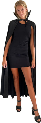 Full Length Collared Cape - Black