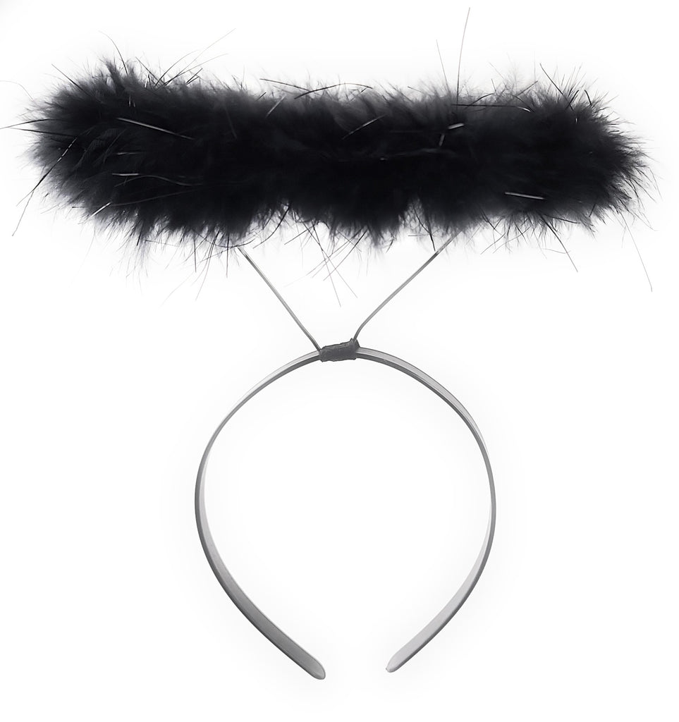 Angel Marabou Halo - Black