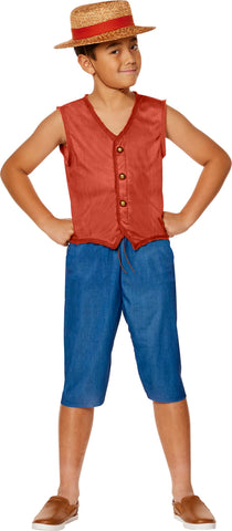 InSpirit Designs One Piece Kids Monkey D. Luffy Costume | Officially licensed | One Piece Live Action | Anime Costumes, XL