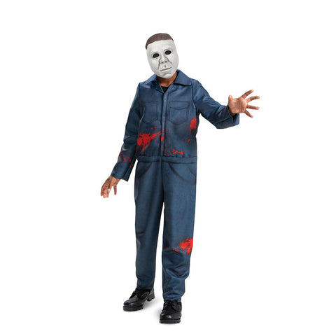 Michael Myers Costume for Kids, Official Halloween 2 Costume Jumpsuit and Mask, Classic Child Size Large (10-12) Multicolored - Medium (7-8)