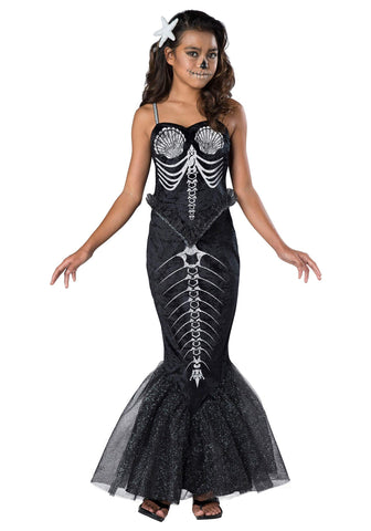 Fun World Girl's Skeleton Mermaid Costume Large - Large #2