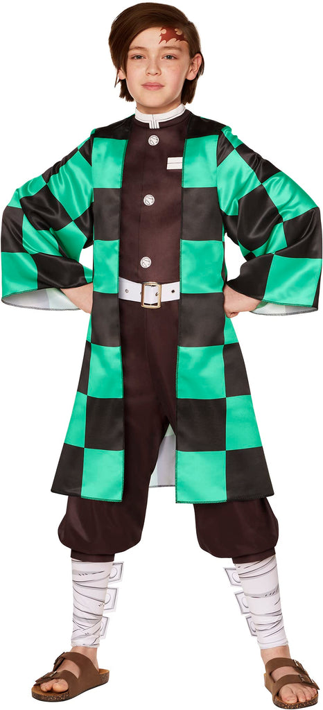 InSpirit Designs Demon Slayer: Kimetsu no Yaiba Kids Tanjiro Komada Costume | Officially Licensed | Cosplay Costume | Group Costume | Anime Costume