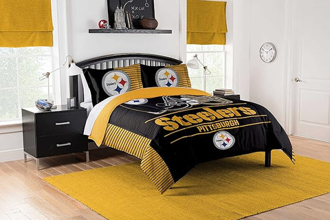Northwest NFL Comforter and Sham Set Queen / Full Size - Pittsburgh Steelers