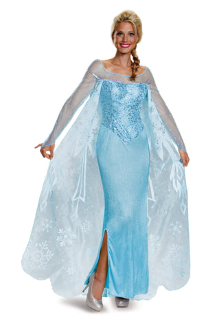 Disney Women's Elsa Prestige Adult Costume, Blue, X-Large - X-Large #0