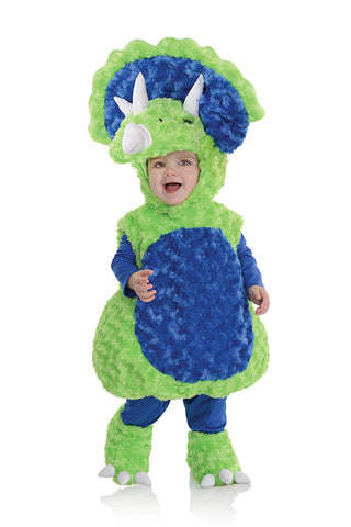 Underwraps Toddler's Triceratops Belly Babies Costume, Green/Blue, Medium (18-24) - Medium (18-24 Months) / Green #1