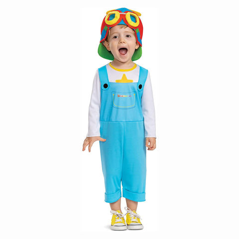 Tom Tom Costume for Kids, Official Cocomelon Costume Outfit, Toddler Size Medium (3T-4T)