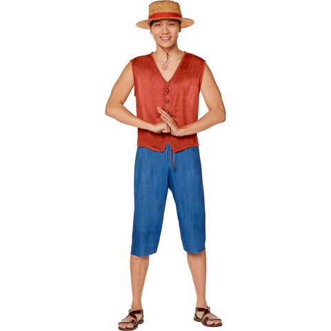InSpirit Designs One Piece Adult Monkey D. Luffy Costume | Officially licensed | One Piece Live Action | Anime Costumes, M
