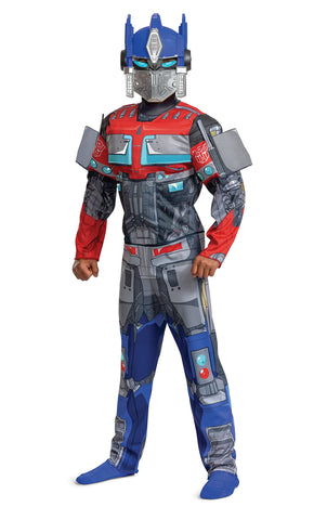 Optimus Prime Costume, Muscle Transformer Costumes for Boys, Padded Character Jumpsuit, Kids Size Extra Small (3T-4T) - Extra Small (3T-4T)