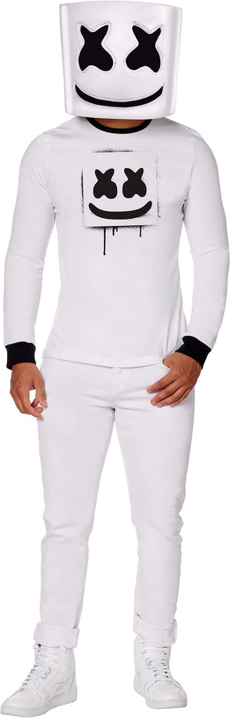 InSpirit Designs Marshmello Adult Shirt and Mask Costume Kit | Officially licensed | S-XL Sizing available