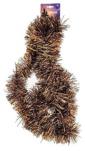 9' Black /O range Tinsel Garland