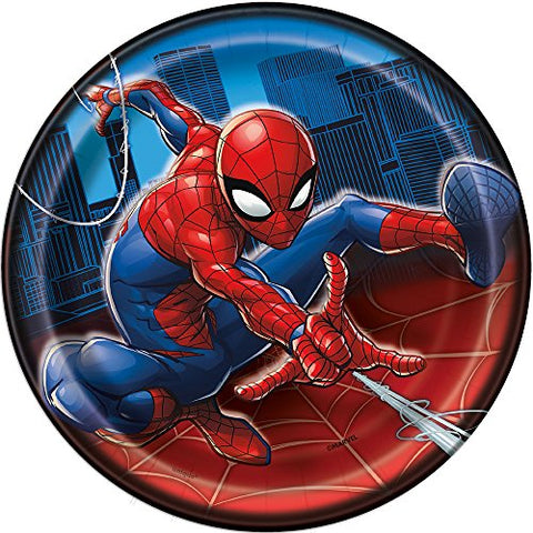 Unique Spider-Man Round 7 Inch Dessert Plates [8 Per Pack]