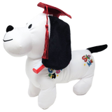 11" Autograph Grad Dog - Burgundy