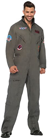 Air Force Pilot Flight Suit Men's Costume X-Large 46-48 Brown