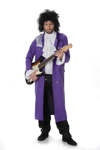 This Guy Costumes Men's Prince Pop Icon, Purple, Black/White, X-Large