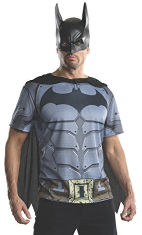Rubie's Men's Batman Arkham City Adult Batman Top, Multicolor, Medium