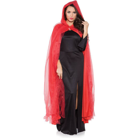 Underwraps Red Tattered Full Length Ghost Cape