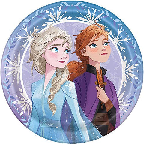 Unique Industries Frozen 2 9" Lunch Plates (8), Multicolor, One Size, 77305