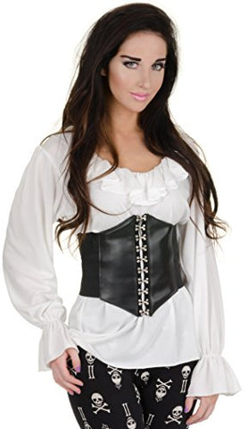 UNDERWRAPS Women's Renaissance Blouse, White, X-Large