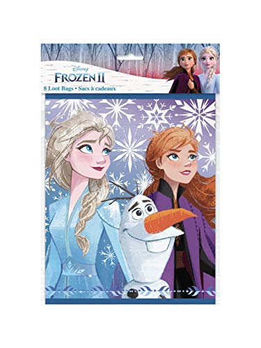 Unique Disney Frozen 2 Loot Bags - 8 Pcs, multi-colored, one size