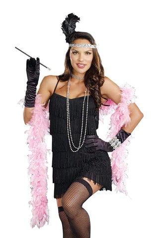 Dreamgirl Women's Flapper Costume, Black, Large