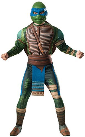 Rubie's Costume Men's Teenage Mutant Ninja Turtles Movie Deluxe Adult Muscle Chest Leonardo, Multicolor, X-Large