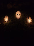 Light up Skull and Skeletal Hands Ground Breaker Decoration Indoor/Outdoor